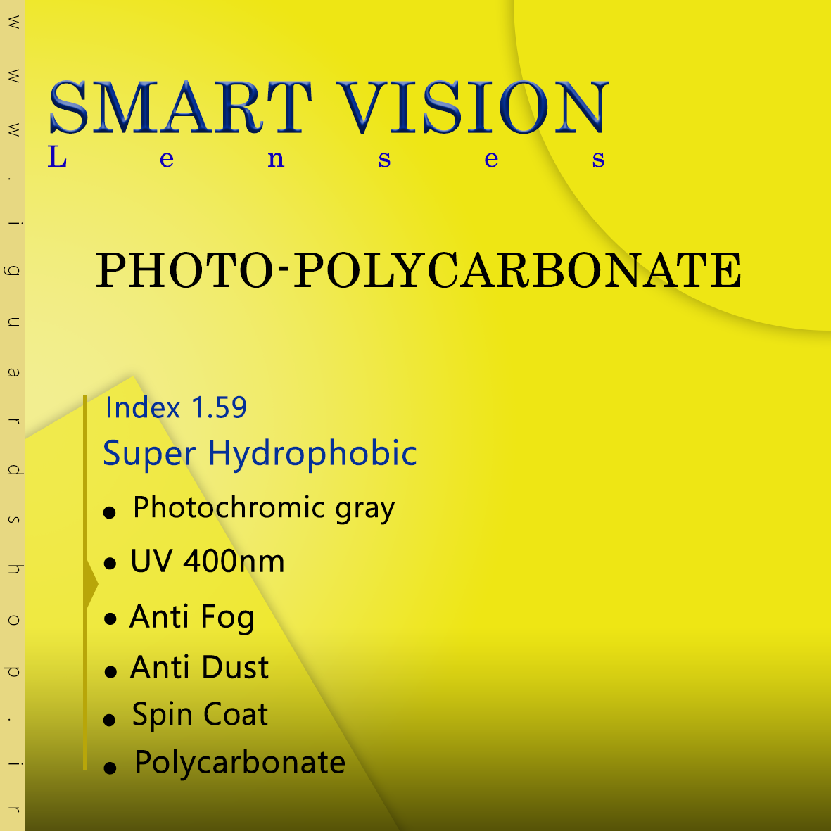 Smart Vision فتوکرومیک پلی کربنات 1.59