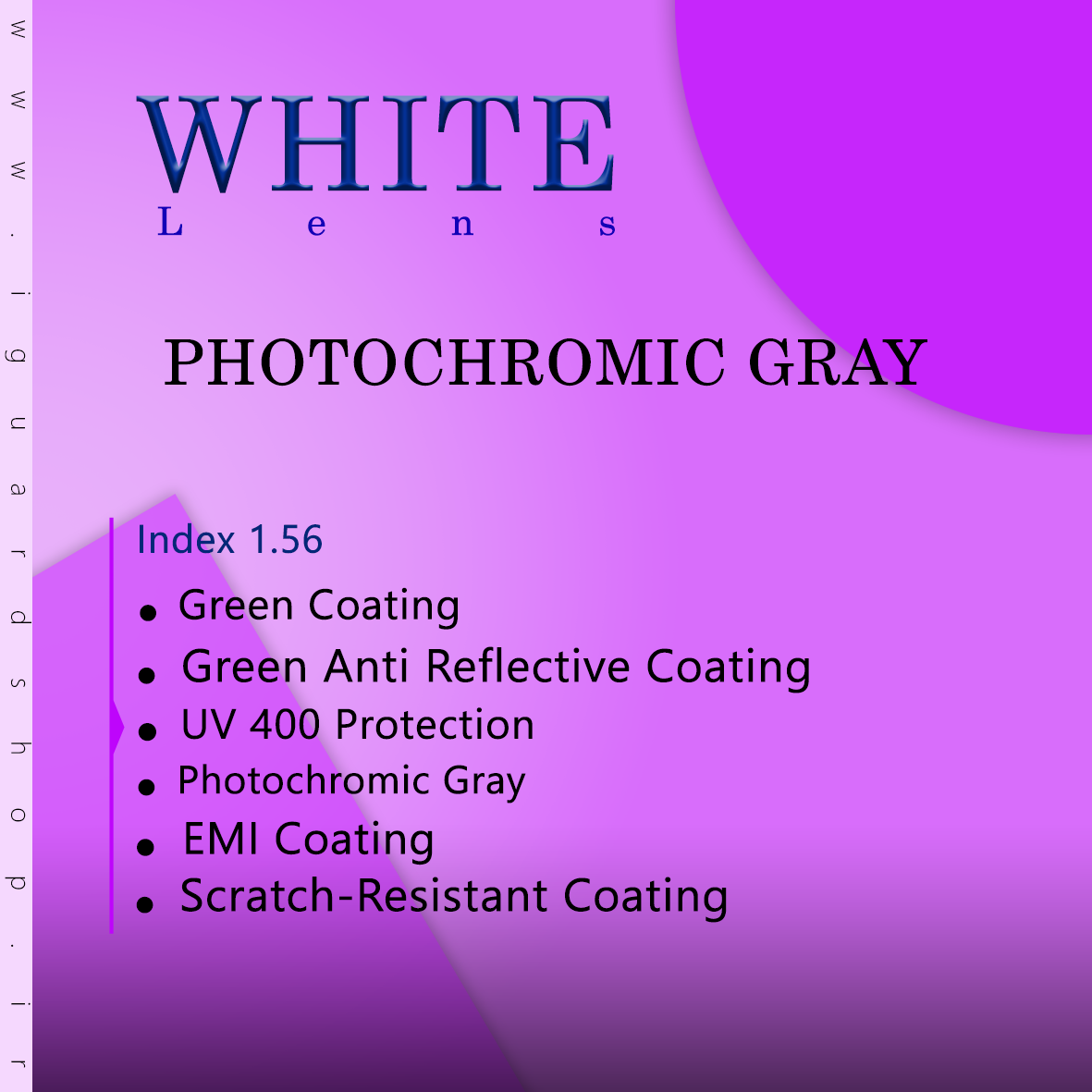 White فتوکرومیک خاکستری 1.56